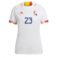 Belgium Michy Batshuayi #23 Replica Away Shirt Ladies World Cup 2022 Short Sleeve